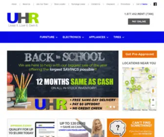 Uhrrents.com(Rent to Own Name Brand Products) Screenshot