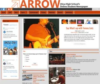 Uhsarrow.org(The student news site of Utica High School) Screenshot