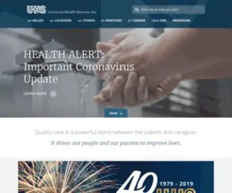 Uhsinc.com(Universal Health Services) Screenshot