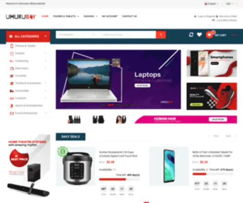 Uhurubay.com(Shop the world) Screenshot