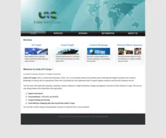 Uicargo.com(Unity Int'l Cargo Pty Ltd) Screenshot