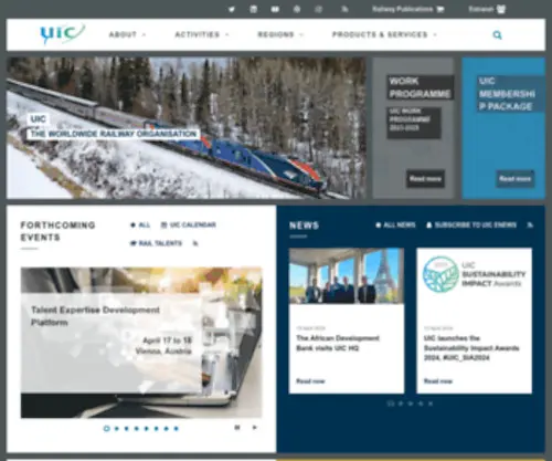 Uic.org(International union of railways) Screenshot