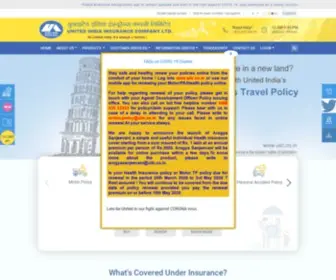 Uiic.co.in(UNITED INDIA INSURANCE COMPANY LTD) Screenshot