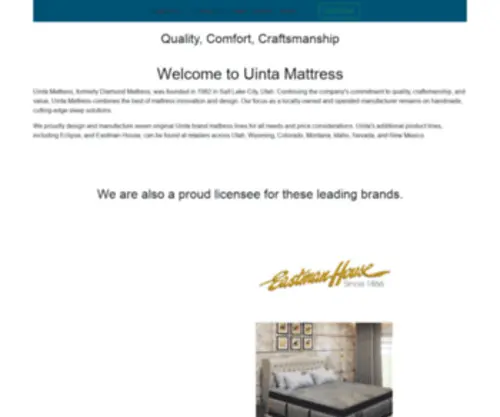 Uintamattress.com(Uinta Mattress) Screenshot