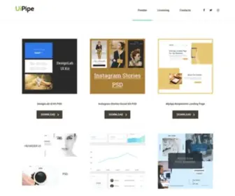 Uipipe.com(Marketplace for UI kits) Screenshot
