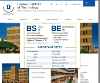 Uit.edu(HEC Recognized Engineering University) Screenshot