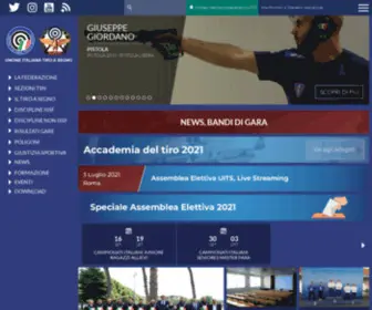 Uits.it(Il sito ufficiale della Unione Italiana Tiro a Segno) Screenshot
