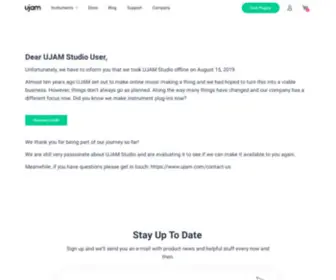 Ujam-Studio.com(UJAM Studio Announcement) Screenshot