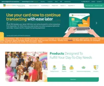 Ujjivansfb.in(Ujjivan Small Finance Bank) Screenshot