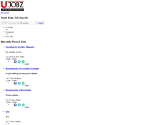 Ujobz.com(U Jobz.com) Screenshot