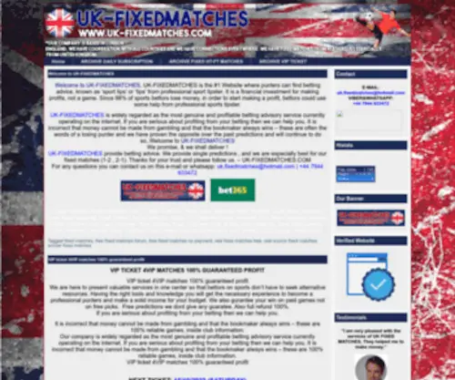 UK-Fixedmatches.com Screenshot