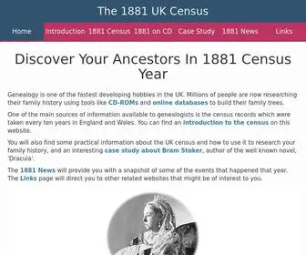 UK1881Census.com(1881 Census) Screenshot