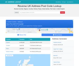 Ukaddresslookup.com(UK Address Post Code Lookup) Screenshot