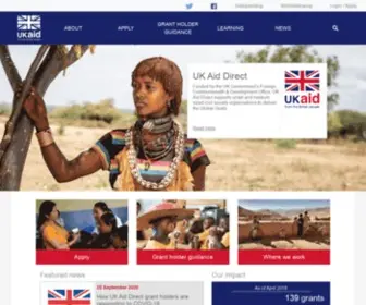 Ukaiddirect.org(Reducing poverty and achieving the SDGs) Screenshot