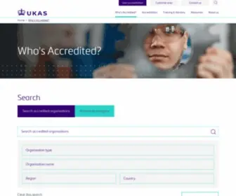 Ukas.org(Search Accredited Organisations) Screenshot