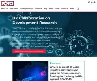 UKCDR.org.uk(UK Collaborative on Development Research) Screenshot