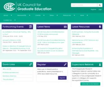 UkcGe.ac.uk(UK Council for Graduate Education) Screenshot