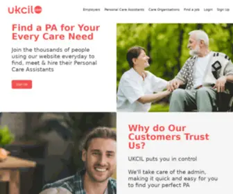 Ukcil.com(Find Personal Care Assistant Easily) Screenshot