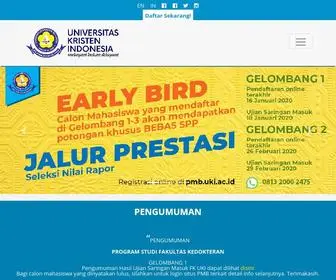 Uki.ac.id(Universitas Kristen Indonesia) Screenshot