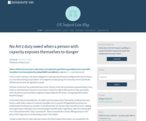 Ukinquestlawblog.co.uk(UK Inquest Law Blog) Screenshot