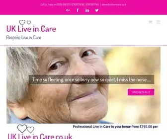 Ukliveincare.co.uk(UK Live in Care) Screenshot