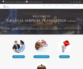 UKLST.com(UK Legal Services Translation) Screenshot