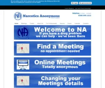 Ukna.org(Narcotics Anonymous in the UK) Screenshot