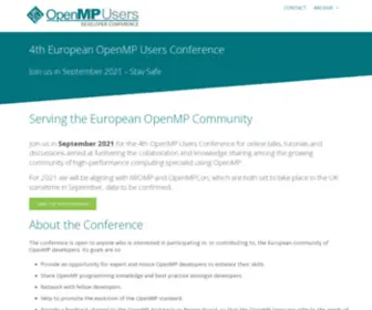 Ukopenmpusers.co.uk(European OpenMP Users Conference) Screenshot