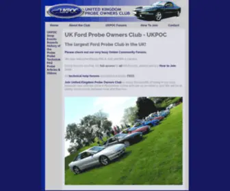 Ukpoc.co.uk(United Kingdom Ford Probe Owners Club) Screenshot