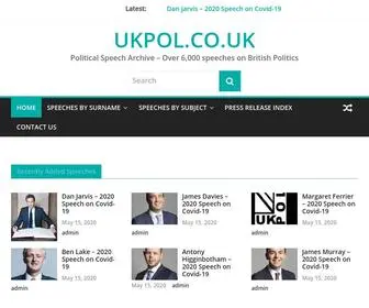 Ukpol.co.uk(Political Speech Archive) Screenshot