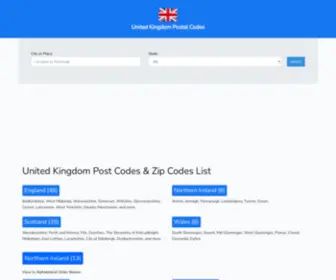 Ukpostcode.org(United Kingdom Post Codes & Zip Codes List) Screenshot