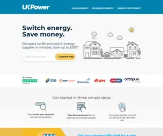 Ukpower.co.uk(Switch Energy Suppliers) Screenshot