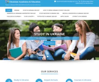 Ukrainianacademies.com(Study in Ukraine/Admission Process/Visa Process) Screenshot