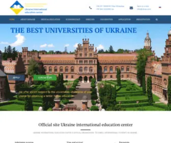 Ukriec.com(Ukraine international education center) Screenshot