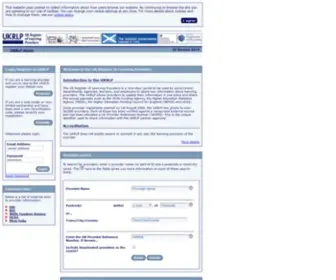 UKRLP.co.uk(The UKRLP web site) Screenshot