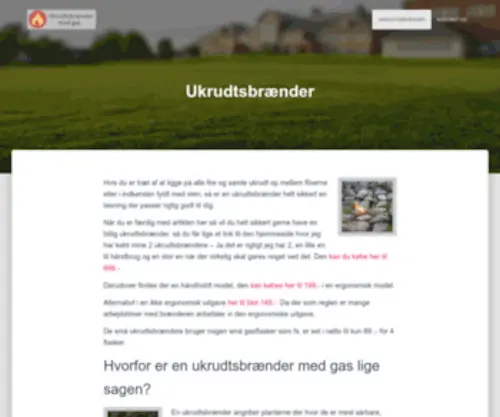 Ukrudtsbraender-Gas.dk(→ Ukrudtsbrænder med gas) Screenshot