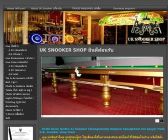 Uksnooker-Shop.com(UK SNOOKER SHOP) Screenshot