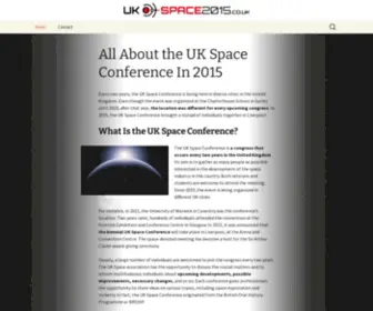 Ukspace2015.co.uk(UK Space Conference 2015) Screenshot