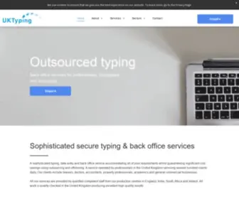 Uktyping.com(Transcription Typing Data Processing and Data Input Services) Screenshot