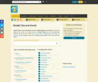 Ukulele-Tabs.com(Ukulele Tabs) Screenshot