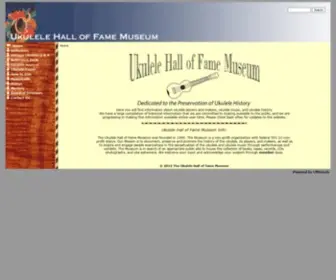 Ukulele.org(The Ukulele Hall of Fame Museum) Screenshot