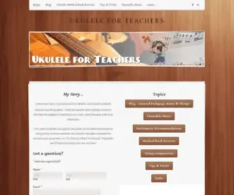 Ukuleleforteachers.com(UKULELE FOR TEACHERS) Screenshot