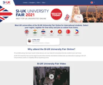 Ukunifair.co.uk(SI-UK UK University Fairs 2020) Screenshot