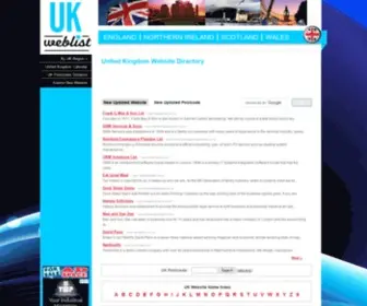 Ukweblist.com(UK Website Directory) Screenshot