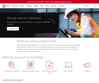 UL.com(UL Solutions) Screenshot