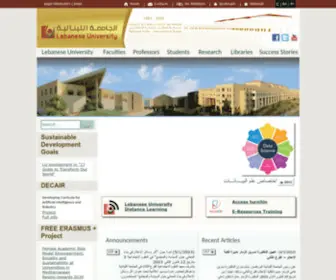 UL.edu.lb(Lebanese University) Screenshot