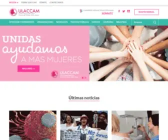 Ulaccam.org((ULACCAM) Unión Latinoamericana Contra el Cáncer de la Mujer) Screenshot