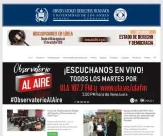 Uladdhh.org.ve(OBSERVATORIO DE DERECHOS HUMANOS DE LA UNIVERSIDAD DE LOS ANDES) Screenshot
