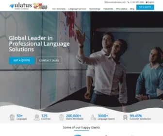 Ulatus.com(Translation Company) Screenshot