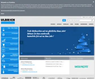 Ulbrich-GMBH.de(MASCHINENBAU, HYDRAULIK UND CHEMISCH-TECHNISCHER VERTRIEB) Screenshot